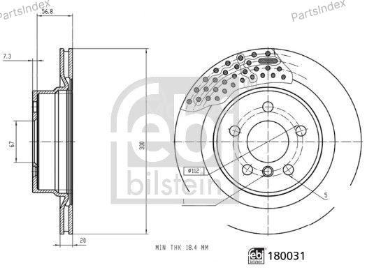 Диск тормозной Febi bilstein 180031 Тбилиси - изображение 1