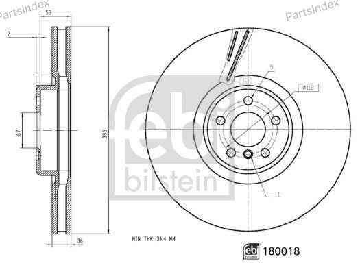 სამუხრუჭე დისკი oporni diski Febi bilstein 180018 თბილისი