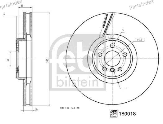 სამუხრუჭე დისკი oporni diski Febi bilstein 180018 თბილისი - photo 1
