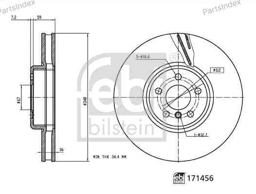 სამუხრუჭე დისკი oporni diski Febi bilstein 171456 თბილისი
