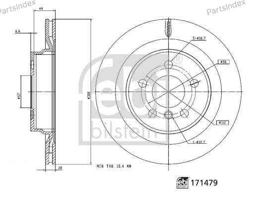 Диск тормозной Febi bilstein 171479 Тбилиси