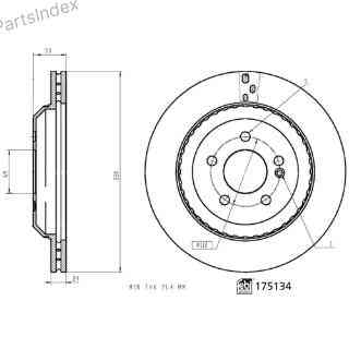 სამუხრუჭე დისკი oporni diski Febi bilstein 175134 თბილისი