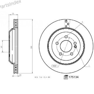 Диск тормозной Febi bilstein 175134 Тбилиси - изображение 1