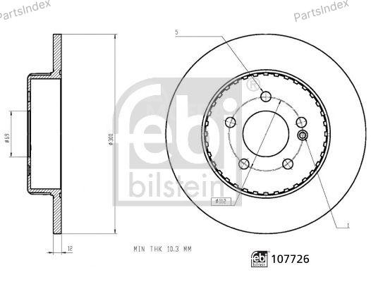 სამუხრუჭე დისკი oporni diski Febi bilstein 107726 თბილისი - photo 1
