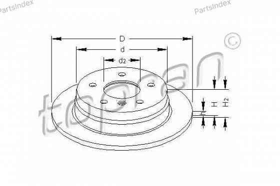 Brake Disc HANS PRIES 401 386 Tbilisi
