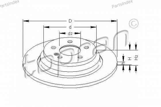 Brake Disc HANS PRIES 407 769 Tbilisi