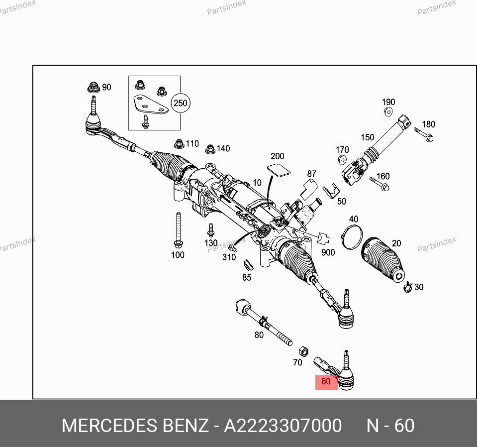 Tie Rod Mercedes-Benz A 222 330 70 00 Tbilisi - photo 1