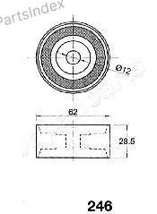 გორგოლაჭი ძრავის ღვედის Japan Parts Group BE246 თბილისი - photo 2
