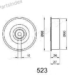 გორგოლაჭი ძრავის ღვედის Japan Parts Group BE-523 თბილისი - photo 1