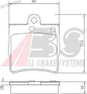 Колодки тормозные дисковые A.B.S. 37021 Тбилиси
