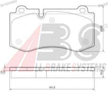 Колодки тормозные дисковые A.B.S. 37565 Тбилиси