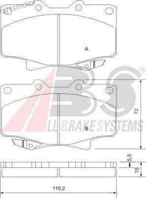 Колодки тормозные дисковые A.B.S. 36882 Тбилиси