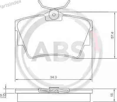 Колодки тормозные дисковые A.B.S. 37288 Тбилиси