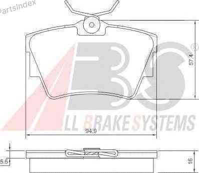 Колодки тормозные дисковые A.B.S. 37288 Тбилиси