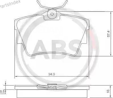 Колодки тормозные дисковые A.B.S. 37288 Тбилиси - изображение 2