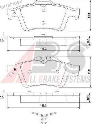 Колодки тормозные дисковые A.B.S. 37477 Тбилиси
