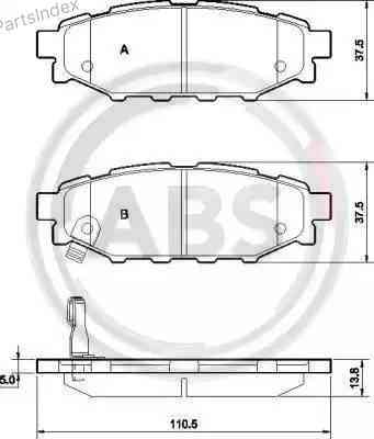 Колодки тормозные дисковые A.B.S. 37499 Тбилиси