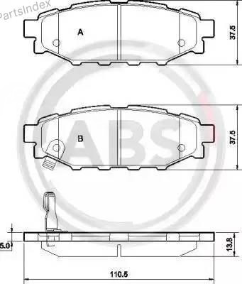Колодки тормозные дисковые A.B.S. 37499 Тбилиси - изображение 2