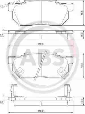 Колодки тормозные дисковые A.B.S. 36167 Тбилиси