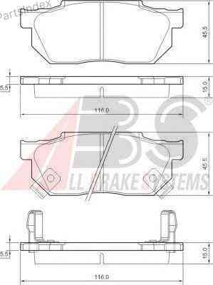 Колодки тормозные дисковые A.B.S. 36167 Тбилиси
