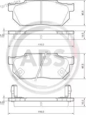 Колодки тормозные дисковые A.B.S. 36167 Тбилиси - изображение 2