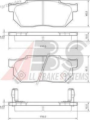 Колодки тормозные дисковые A.B.S. 36167 Тбилиси - изображение 3