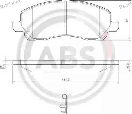 Колодки тормозные дисковые A.B.S. 37202 Тбилиси