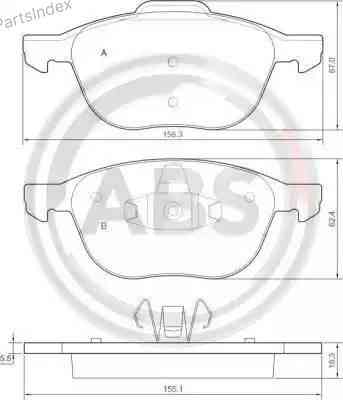 Колодки тормозные дисковые A.B.S. 37422 Тбилиси