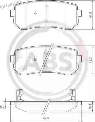 Колодки тормозные дисковые A.B.S. 37533 Тбилиси