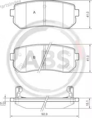 Колодки тормозные дисковые A.B.S. 37533 Тбилиси - изображение 2