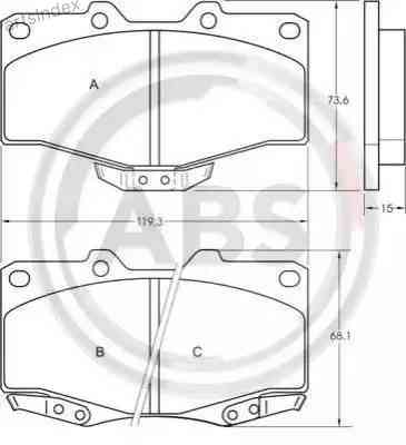 Колодки тормозные дисковые A.B.S. 36724 Тбилиси