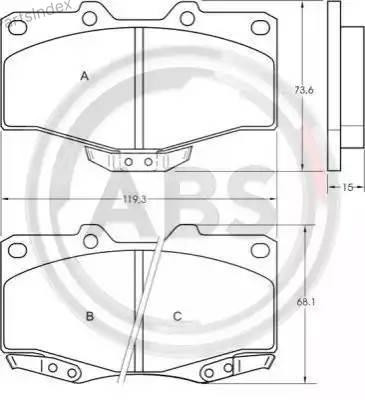 Колодки тормозные дисковые A.B.S. 36724 Тбилиси - изображение 2