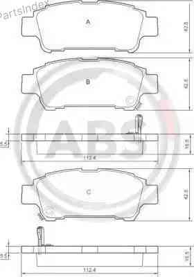 Колодки тормозные дисковые A.B.S. 37228 Тбилиси