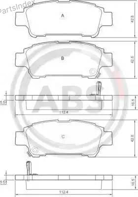Колодки тормозные дисковые A.B.S. 37228 Тбилиси - изображение 2
