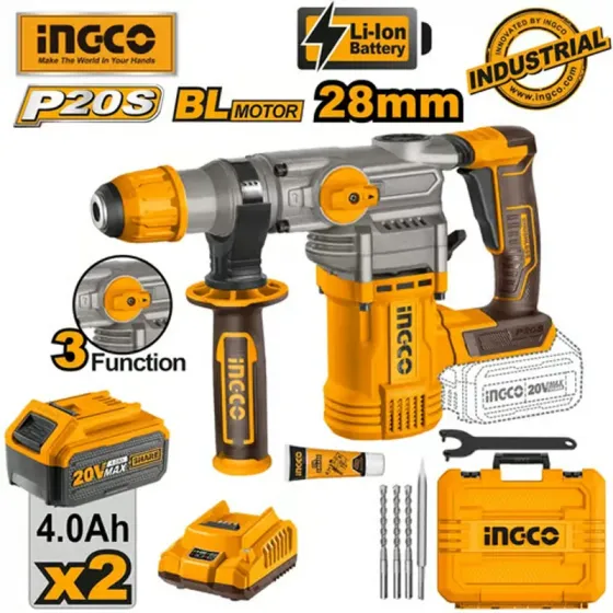 Ударная дрель Ingco Crhli202882 (20 В, 930 об/мин) Тбилиси