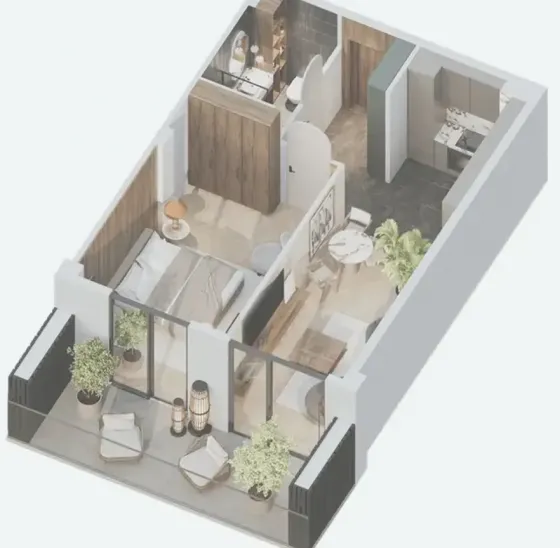 იყიდება 2 ოთახიანი ბინას 66.5მ² 3/13 სართ თბილისი