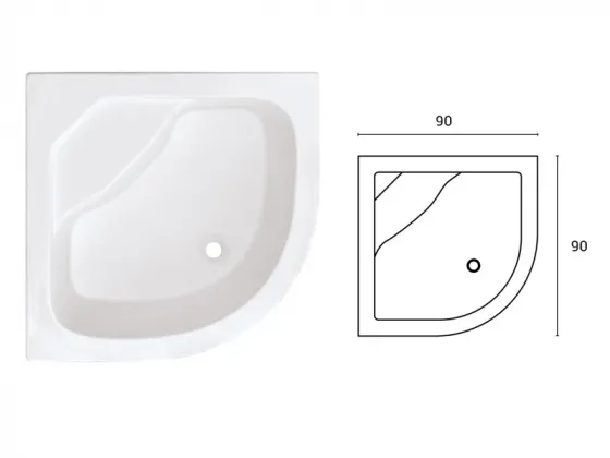 Подушка для душевой кабины Vela Banyo (100*100*45) Тбилиси