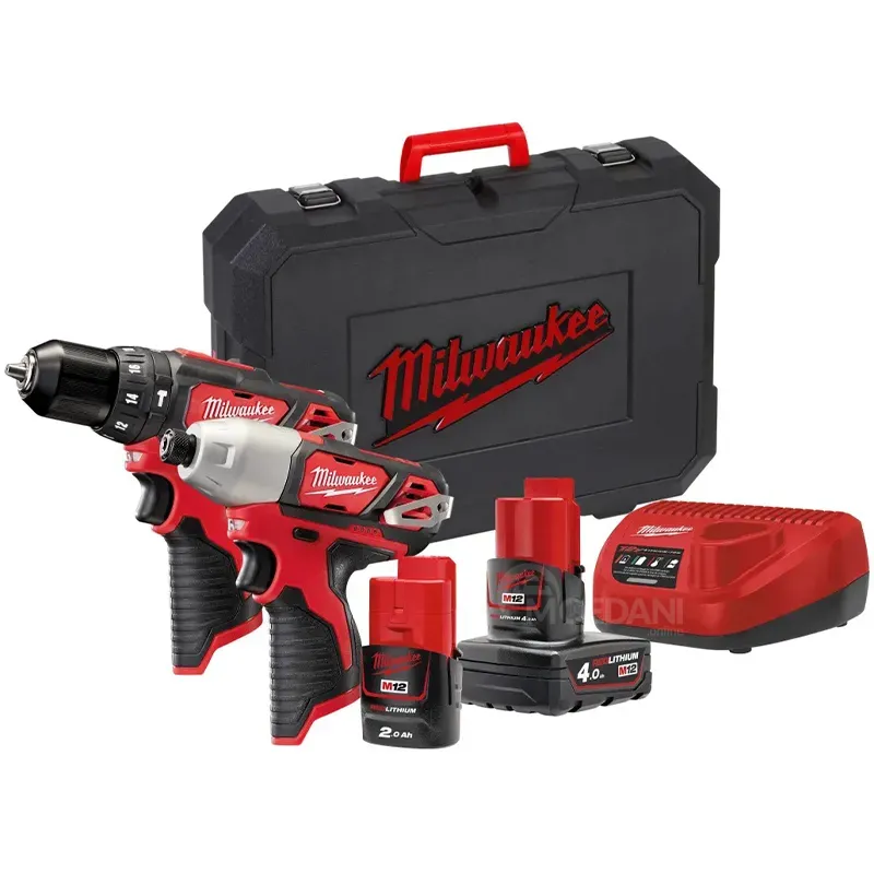 Аккумуляторный ударный шуруповерт и дрель Milwaukee M12Bpp2B-421C (12 В) Тбилиси - изображение 1