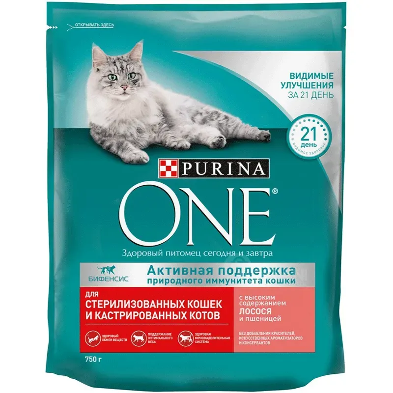 Cat food ONE Sterilcat CAT SMN&WHE N3 (0.750Kg) Tbilisi - photo 1