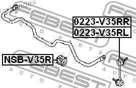 Стойка стабилизатора Febest 0223-V35RR Тбилиси