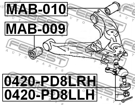 Рычаг подвески Febest MAB-010 Тбилиси