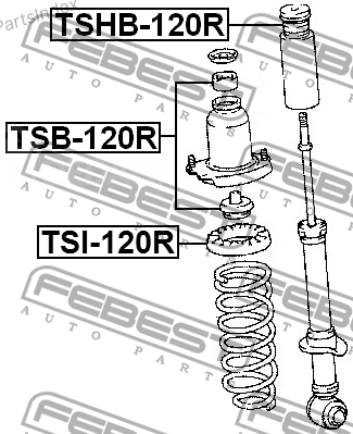 Отбойник с пыльником амортизатора подвески (комплект) Febest TSHB-120R Тбилиси - изображение 3
