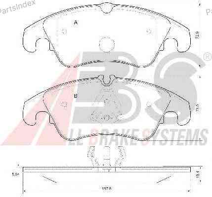 Колодки тормозные дисковые A.B.S. 37587 Тбилиси