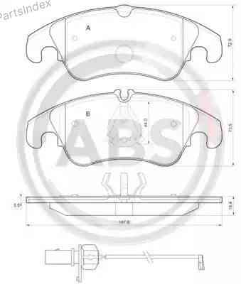 Колодки тормозные дисковые A.B.S. 37587 Тбилиси