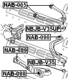 Сайлентблок рычага подвески Febest NAB-088 Tbilisi - photo 3