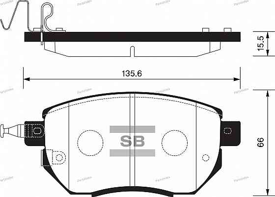 სამუხრუჭე დისკის ხუნდები  hundebi Sangsin SP2107 თბილისი